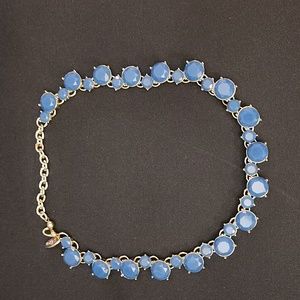 Aqua goldtoned vintage bib neckalce Cara ny